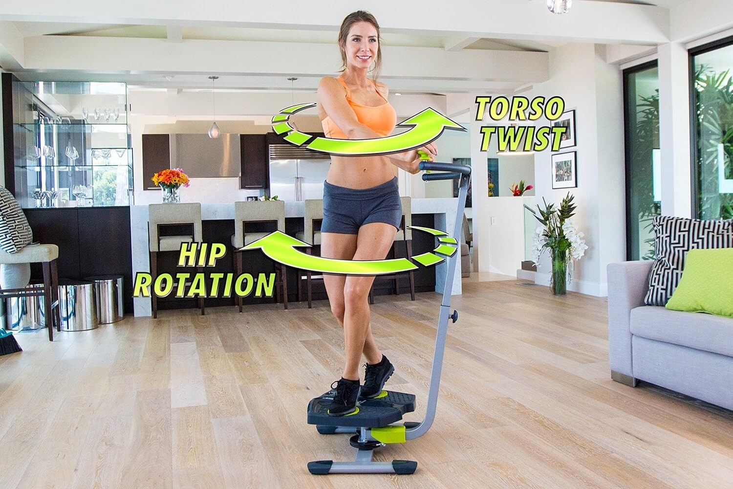 Revolutionary Green/Silver Twist & Shape Abs Trainer for Effective Core Workouts