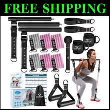 Load image into Gallery viewer, Professional Pilates Resistance Bar Kit with Accessories for Effective Training