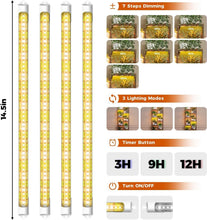 Load image into Gallery viewer, Multi-Tiered Plant Shelf with Integrated Grow Lights - Ideal for Indoor Spaces