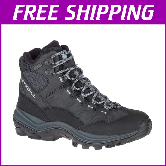 Women's Waterproof Thermo Chill Mid Snow Boots - Size 11 Wide, Black Elegance