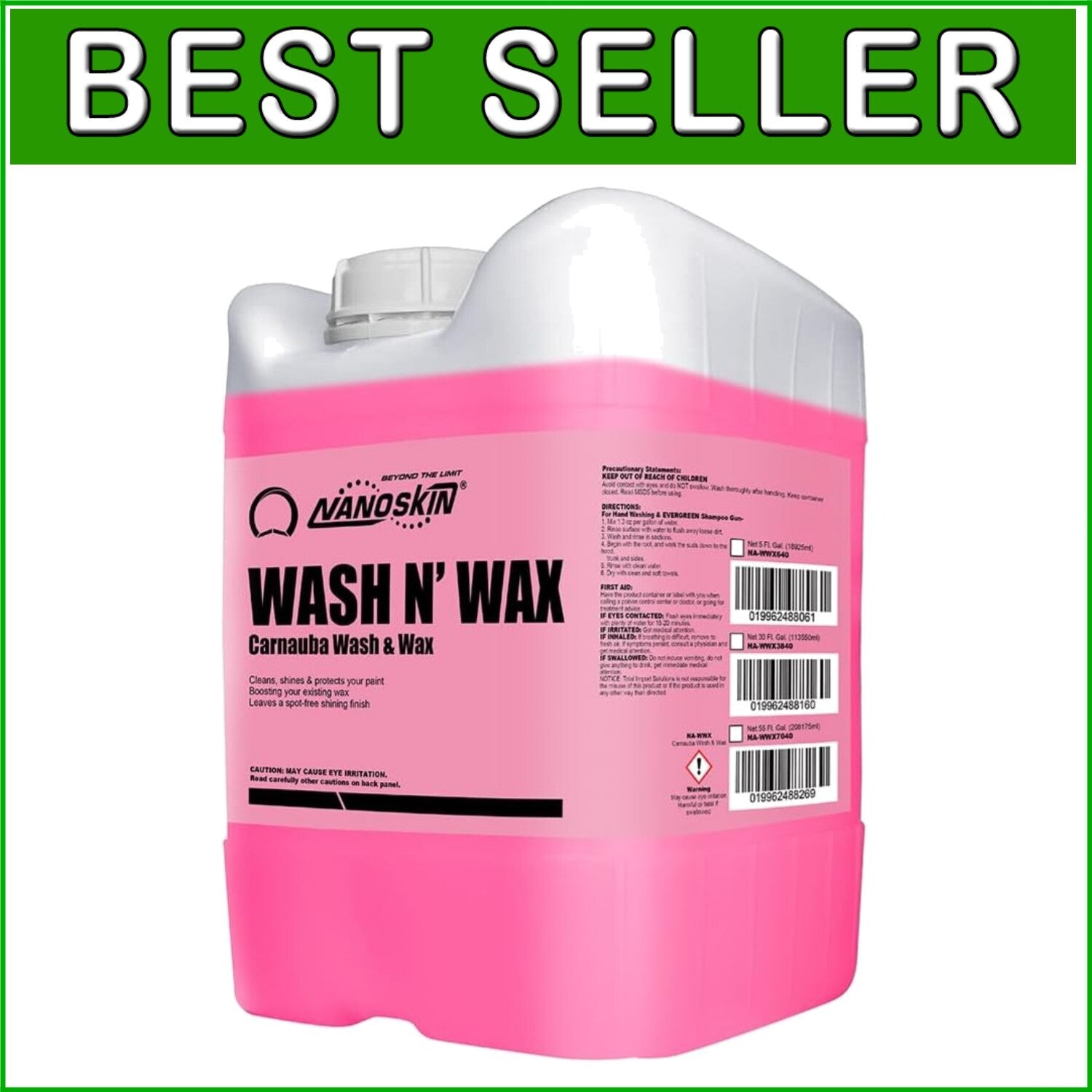 WASH N' WAX Car Wash Shampoo - 5 Gallons of Cherry-Scented Carnauba Clean