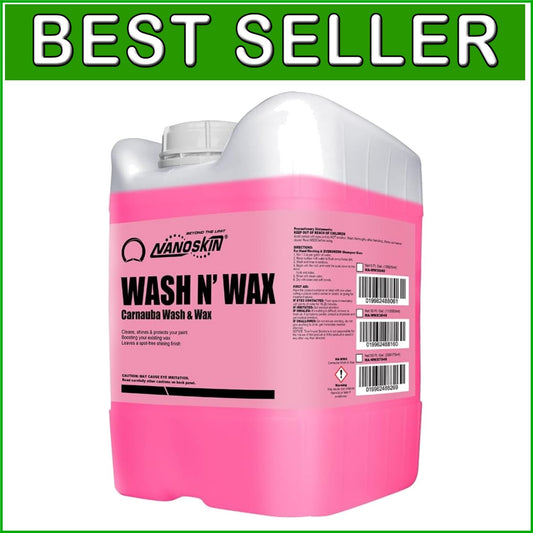 WASH N' WAX Car Wash Shampoo - 5 Gallons of Cherry-Scented Carnauba Clean