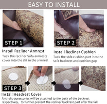 Load image into Gallery viewer, Elegant Waterproof Recliner Chair Covers with Non-Slip Design &amp; Pockets - Brown