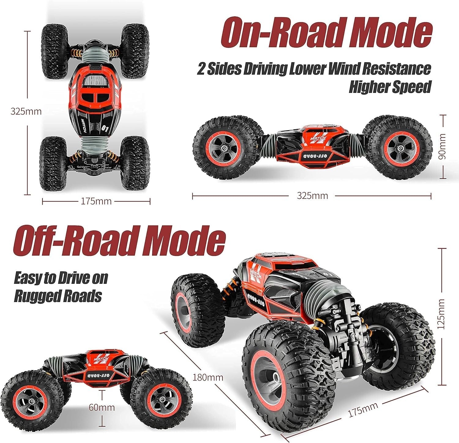 All-Terrain 15 KMH Remote Control Car - Perfect Birthday Gift for Boys 6-12