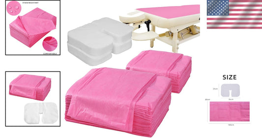 Comforting Non-Woven Disposable Massage Sheets & Face Cradle Covers - 200 Pack