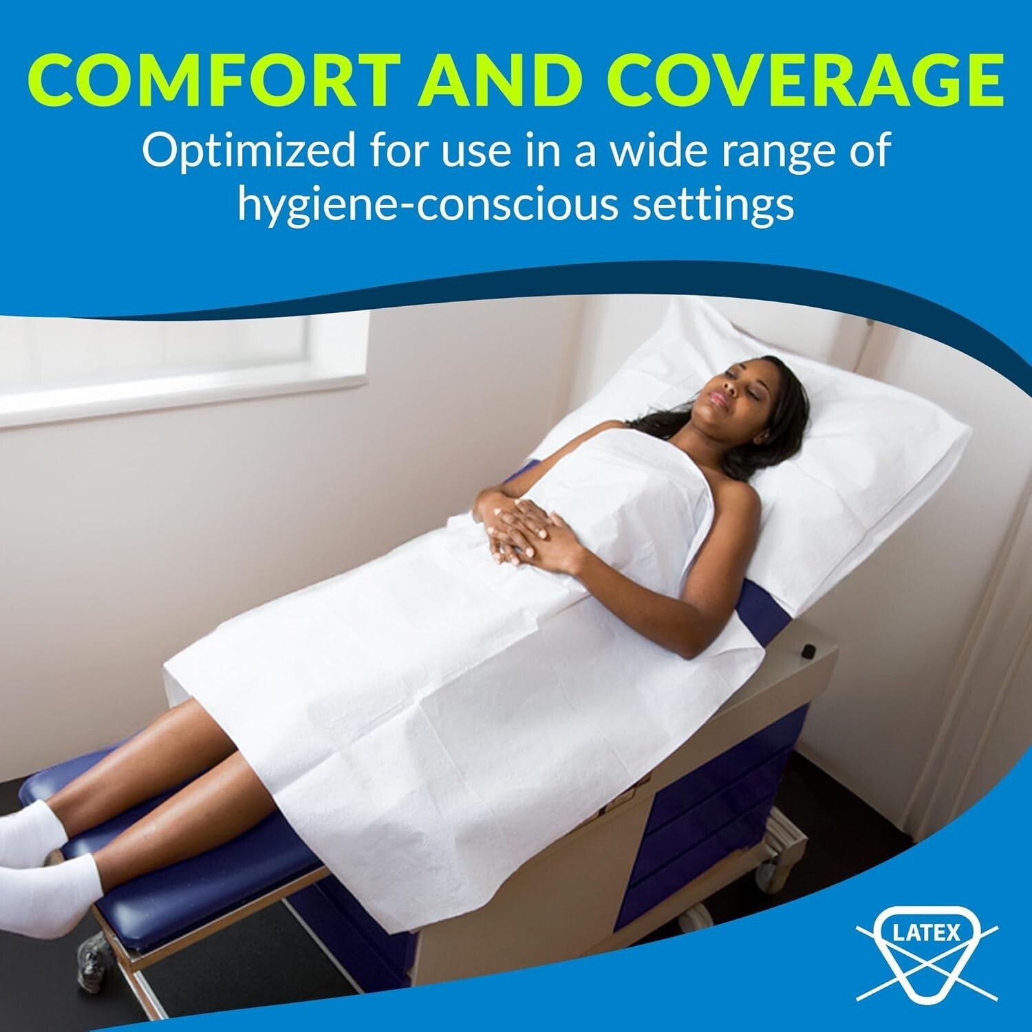 40" x 60" Disposable Medical Patient Drape Sheets - Pack of 100, 3-Ply Tissue