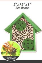 Load image into Gallery viewer, Eco-Friendly Mason Bee House with Bamboo Tubes - Attract Gentle Pollinators