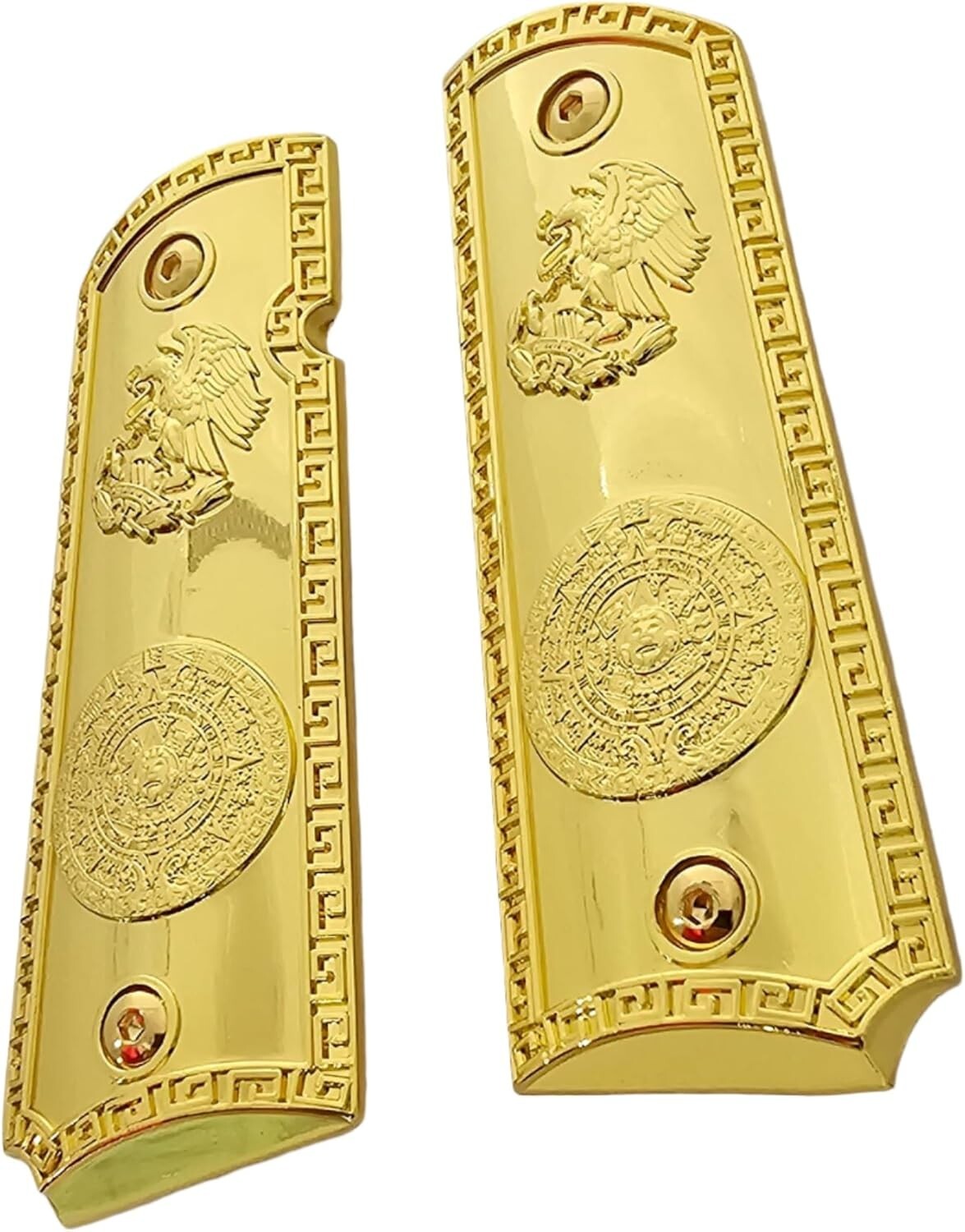 Luxury Gold-Plated 1911 Grips for Colt, Rock Island & More - Ambidextrous Design