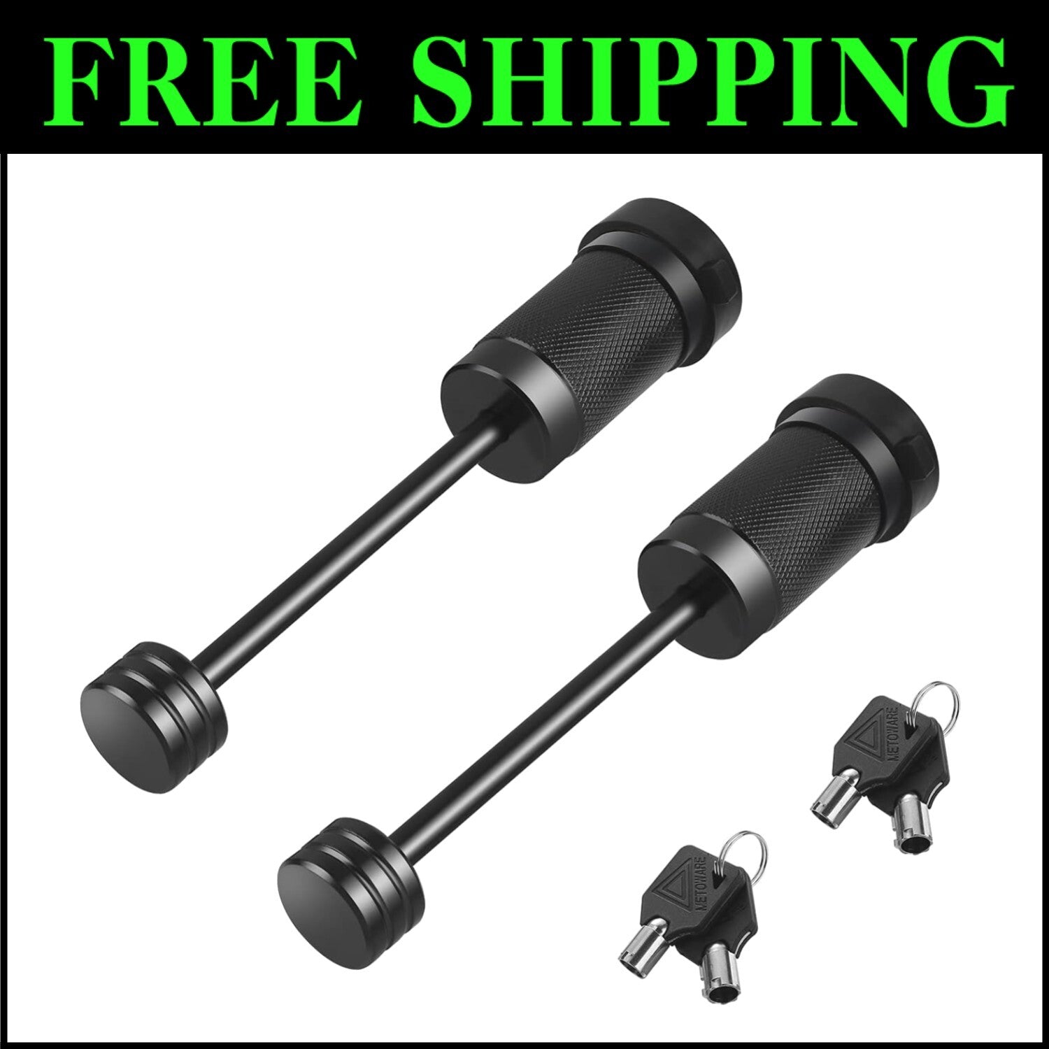 Modern Dogbone Style Trailer Coupler Lock 1/4" Dia – Easy Push-to-Lock Design