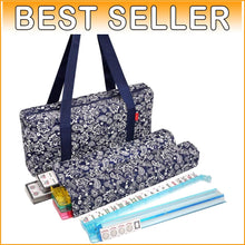 Load image into Gallery viewer, Luxury American Mahjong Set: 166 Engraved Tiles, Racks &amp; Quilted Blue Carry Bag