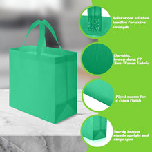 Load image into Gallery viewer, Versatile 100 Piece Non-Woven Grocery Bags - Portable &amp; Customizable in Green