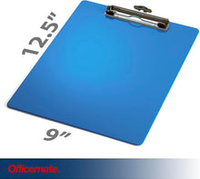 Load image into Gallery viewer, Convenient Letter Size Clipboards in Arctic Blue – 12 Count with Low Clip