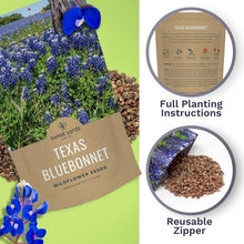 Load image into Gallery viewer, Texas Bluebonnet Wildflower Seeds - 1 lb Bulk for Vibrant Gardens - 16,000 Seeds