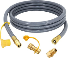Load image into Gallery viewer, Heavy-Duty 12ft 1/2 Inch Natural Gas Hose with Quality Brass Fittings for Grills