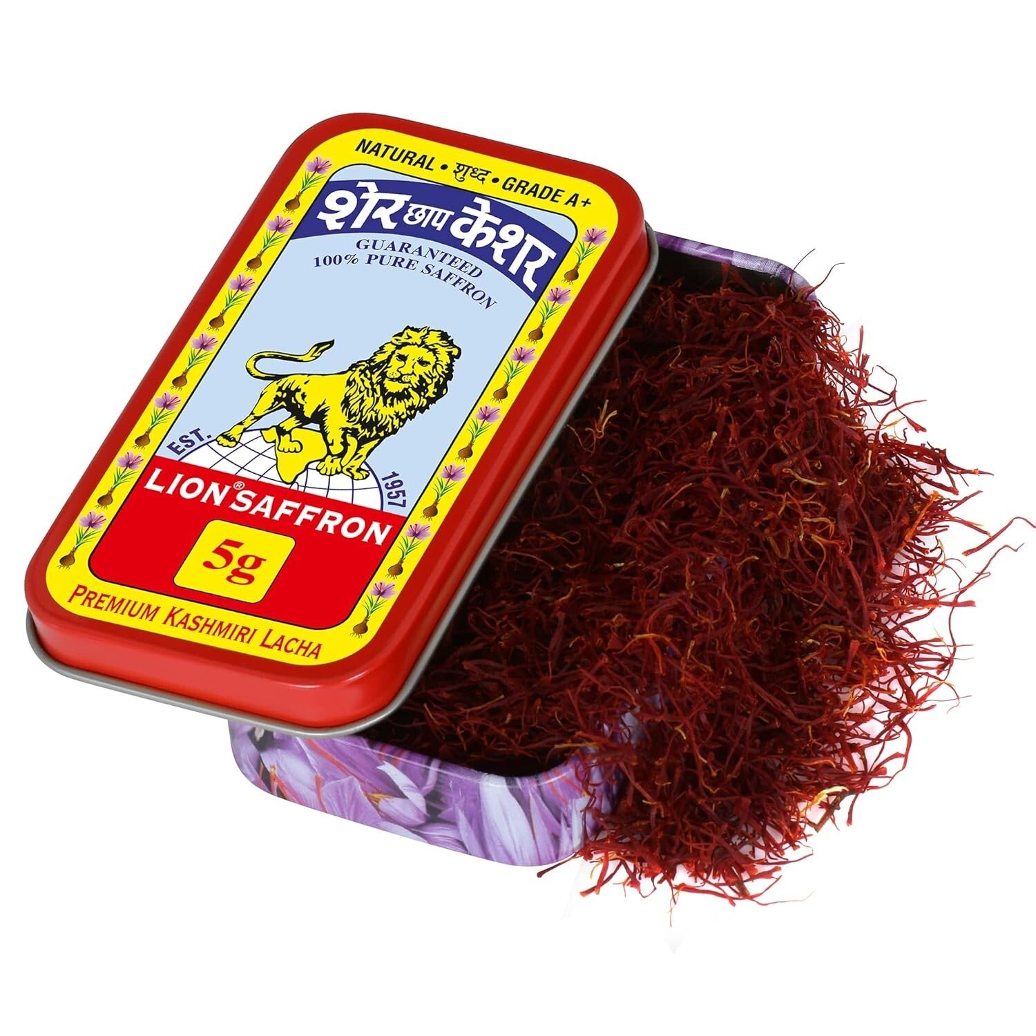 5g Premium Kashmiri Saffron Grade A+ for Culinary & Beauty Use | Organic Kesar