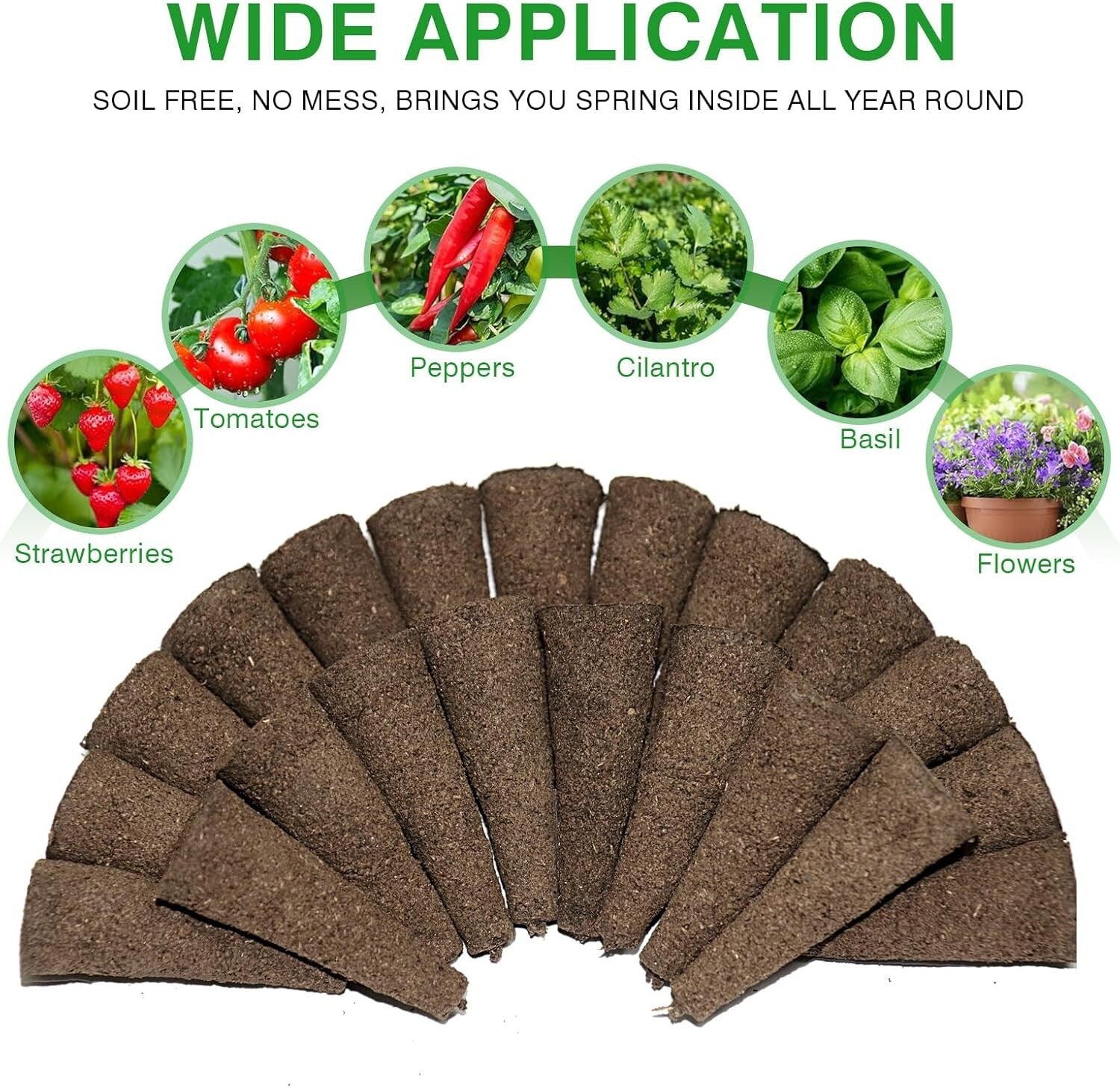 Biochar Cotton Hydroponic Seed Pods - 250 Pack for Effortless Germination