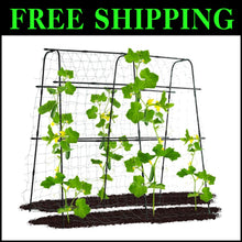 Load image into Gallery viewer, Lightweight and Sturdy A-Frame Trellis for Peas &amp; Cucumbers - Easy Setup