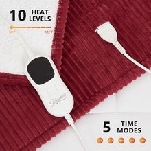 Load image into Gallery viewer, Sherpa Heated Blanket - Full Size 72"x84" with Over-Heat Protection and Timer