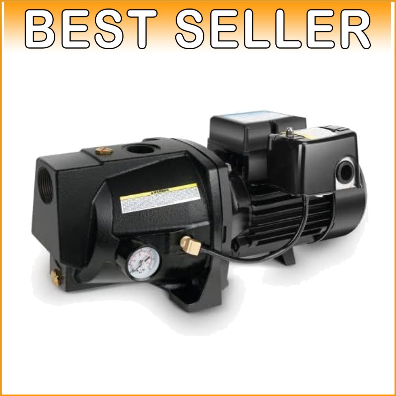 Durable 1HP Cast Iron Shallow Well Pump with 180ft Lift & Auto Pressure Switch