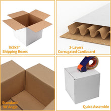 Load image into Gallery viewer, Reliable 8x8x8 Cardboard Shipping Boxes - Pack of 25 for Easy Packaging