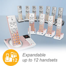 Load image into Gallery viewer, Rose Gold Cordless Phone System with Digital Answering Machine &amp; Call Blocking
