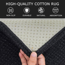 Load image into Gallery viewer, Stylish Black Geometric Indoor Area Rug 3x5 ft - Perfect for Entryways