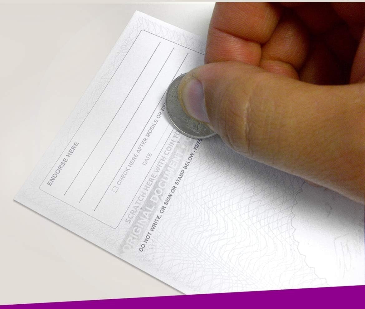 High-Quality Blue/Green Prismatic Blank Checks for Laser & Inkjet Printers