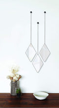 Load image into Gallery viewer, Stylish Black Metal Diamond-Shaped Mirrors Set - Inspired by Argyle Patterns