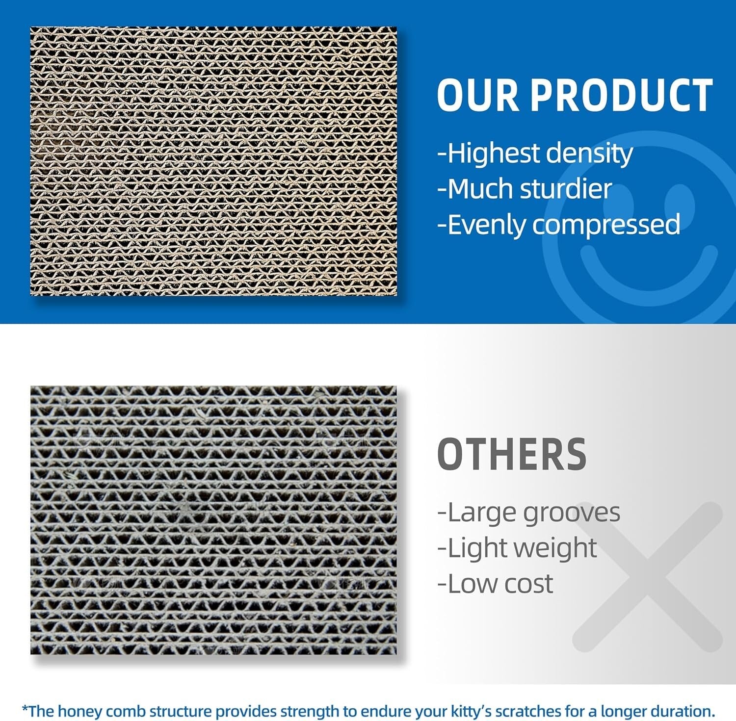 X-Large 2-in-1 Cat Scratcher & Cozy Lounge - Ergonomic Frosty Infinity Shape