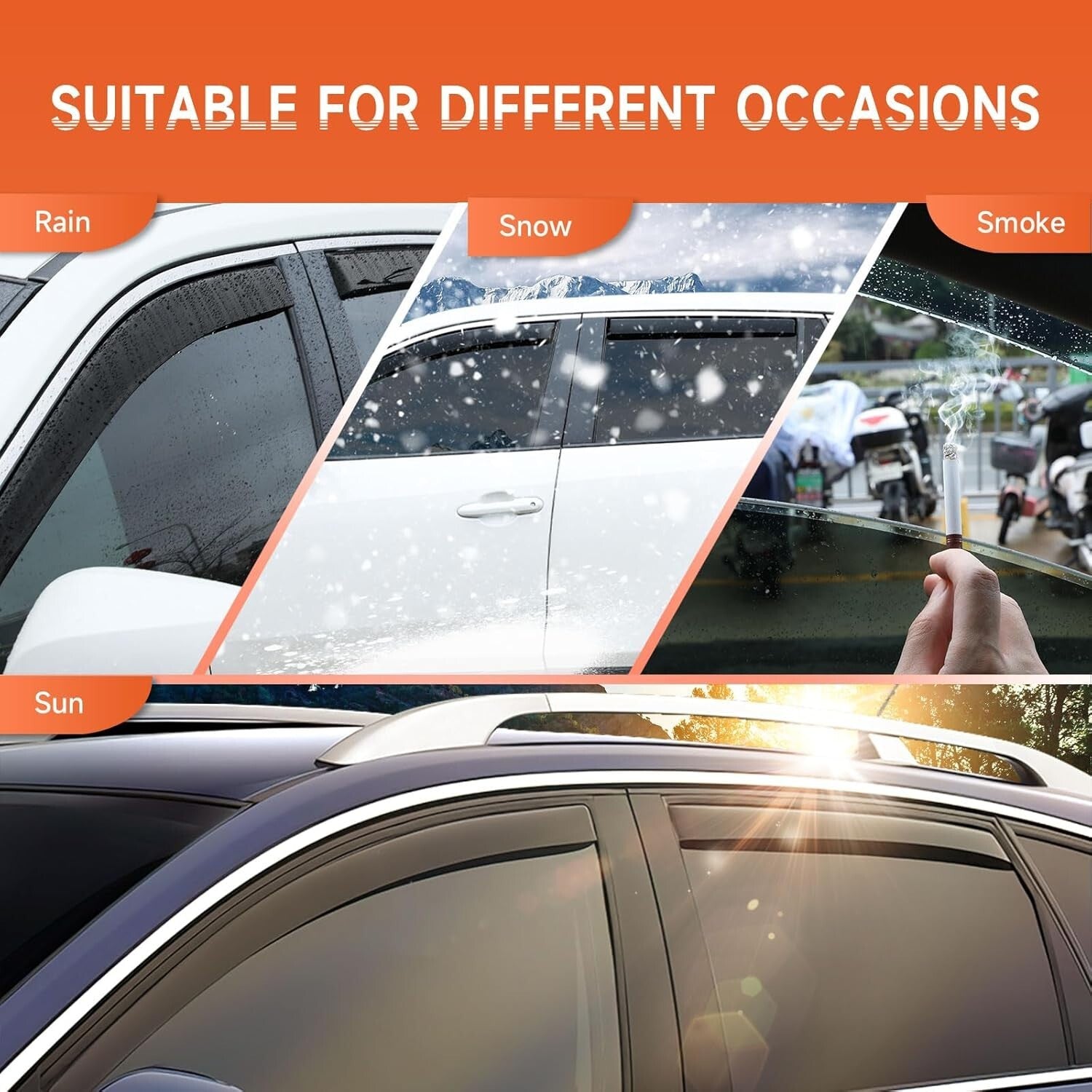 Aerodynamic Window Deflectors for 2023-2024 Honda CR-V EX Sport Touring Models