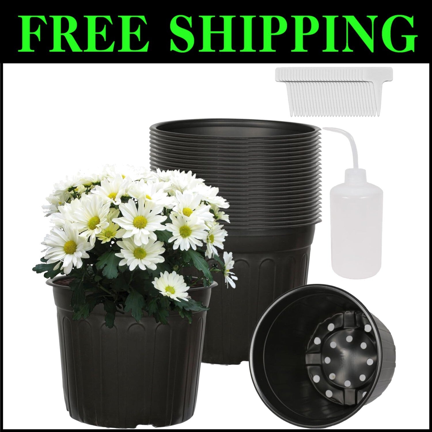 Versatile 3 Gallon Plant Containers with Labels - Ideal for Seedlings & Cuttings