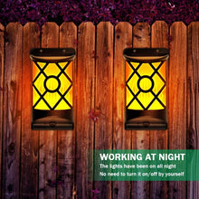 Load image into Gallery viewer, Realistic 3D Flickering Solar Flame Lights - 66 LEDs Outdoor Wall Lanterns