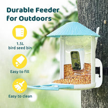 Load image into Gallery viewer, Solar-Powered Bird Feeder Camera with AI Species Recognition &amp; Cloud Storage