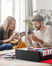 Load image into Gallery viewer, Premium MTG Commander Deck Box with Colorful Dividers and Magnetic Closure