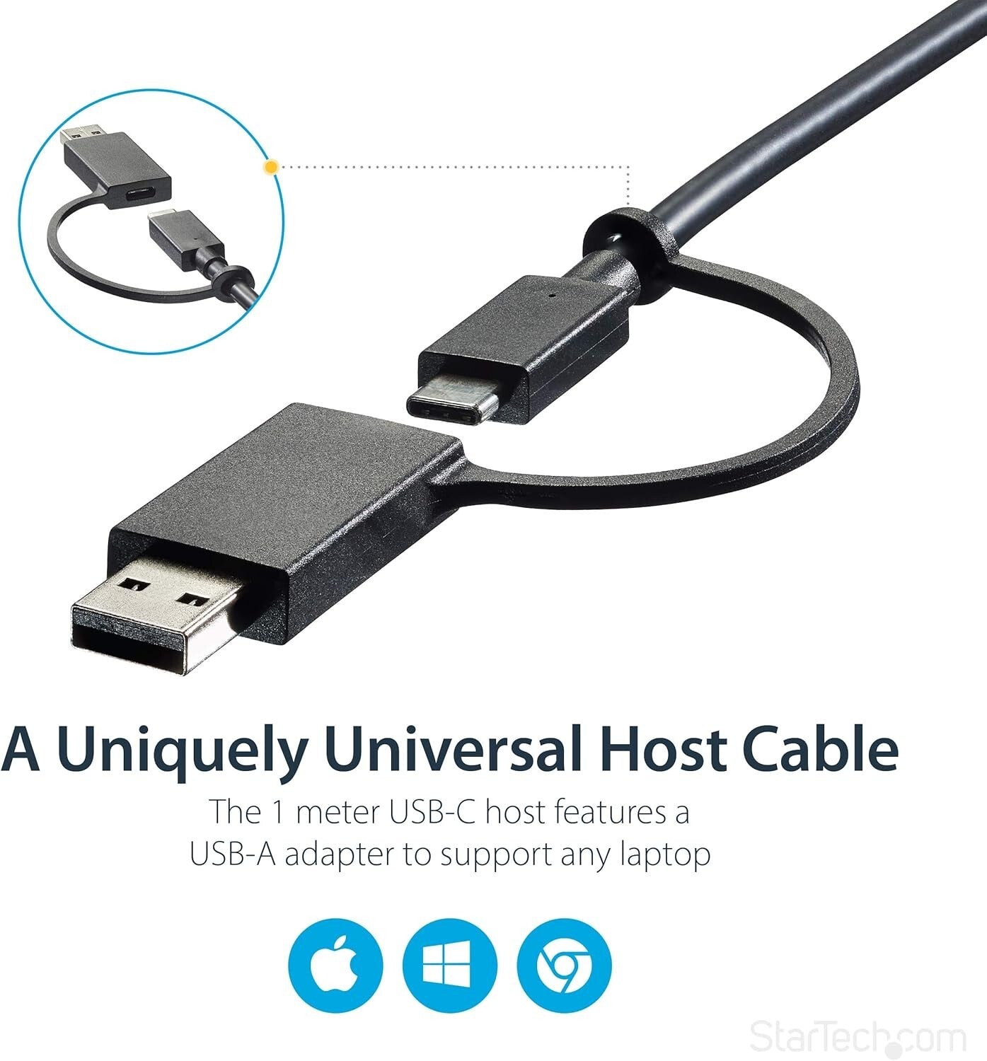 Universal Hybrid Laptop Docking Station - Dual 4K HDMI & DisplayPort Support