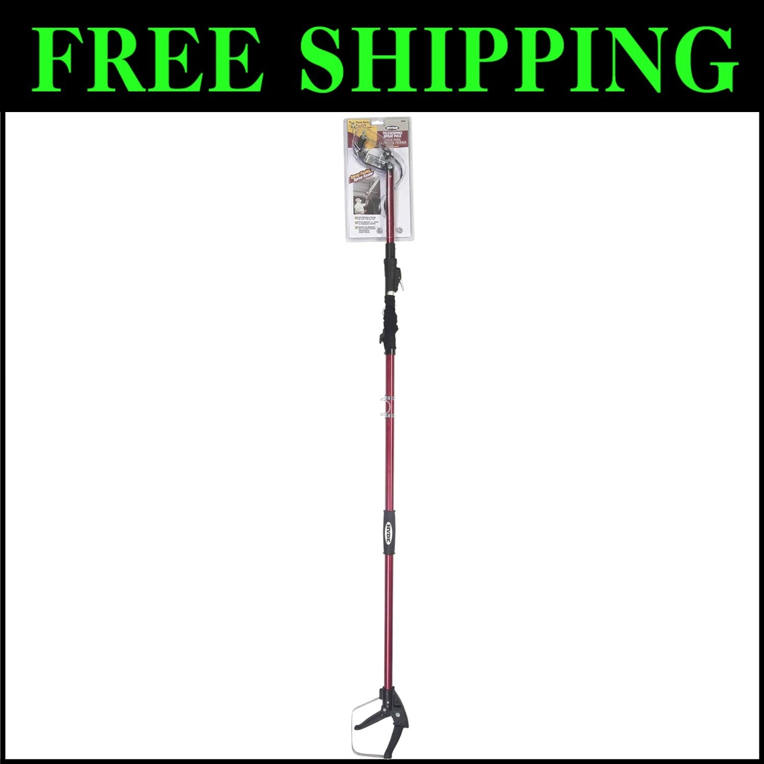 Lightweight Telescoping Spray Extension Pole, 5.5-8.5 ft - Enhance Your Painting