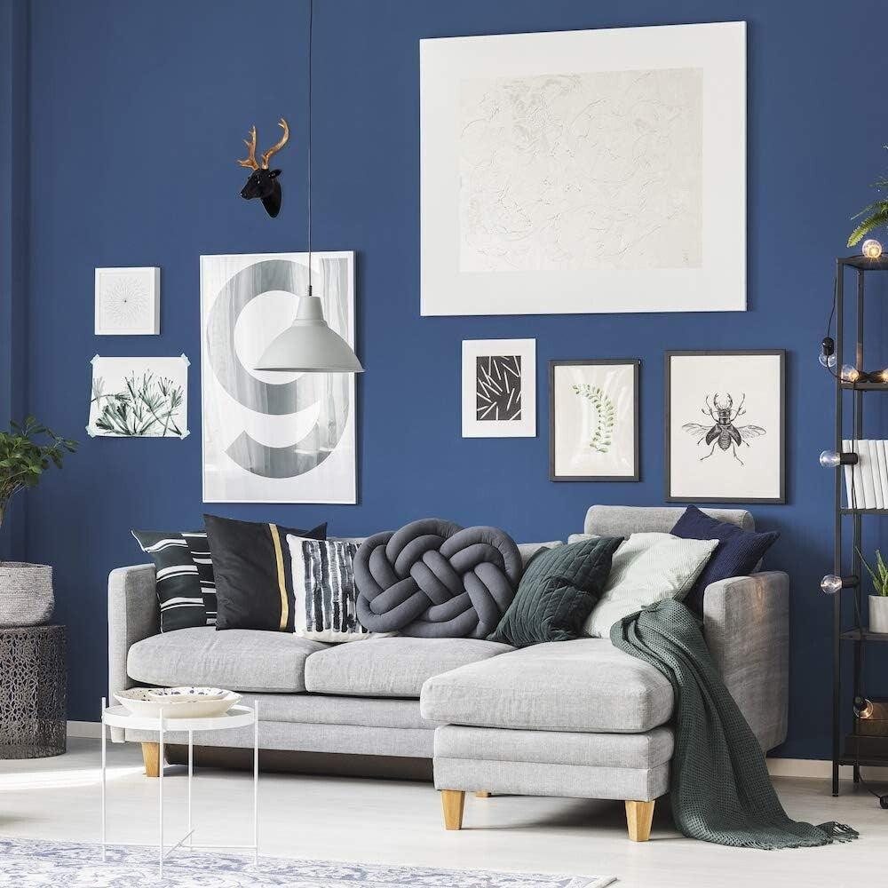 Lightweight Black Faux Deer Head with Gold Antlers - Perfect for Unique Wall Art