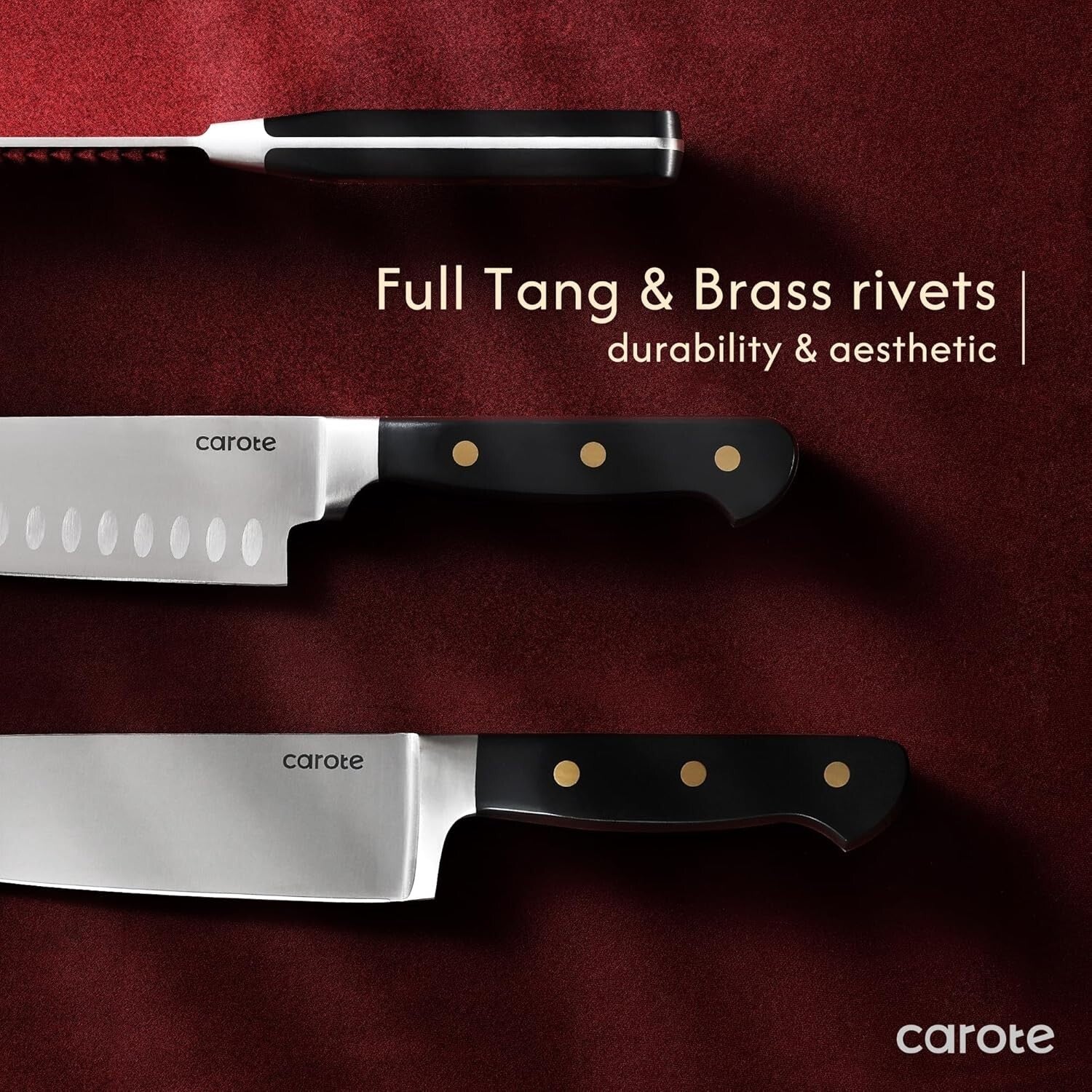 11-Piece Black Kitchen Knife Set with Magnetic Block - Razor Sharp & Ergonomic