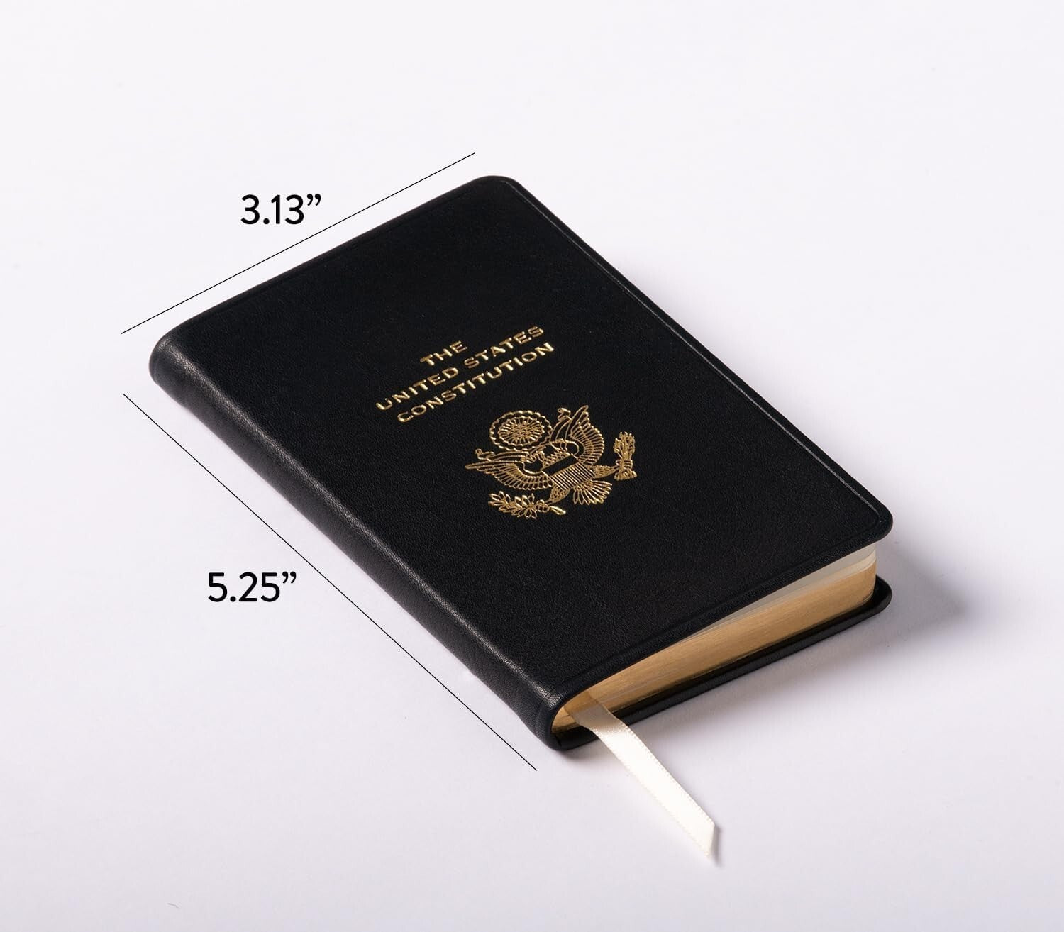 Elegant U.S. Constitution Book in Full-Grain Calfskin Leather | Gift-Ready Box