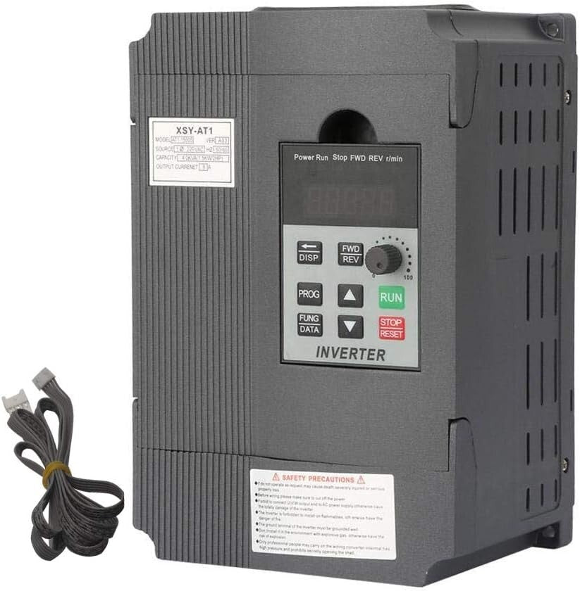 10A 2.2KW VFD Inverter for CNC & Spindle Speed Control, 220V 3 Phase Output