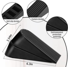 Load image into Gallery viewer, Heavy-Duty Rubber Door Stopper Wedge - Non-Scratching &amp; Versatile, 4 Pack