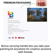 Load image into Gallery viewer, Complete Paint by Numbers Set for Adults - Framed Canvas Art with Quality Tools