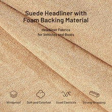 Load image into Gallery viewer, Premium Beige Suede Headliner Material with Foam Backing for DIY Vehicle Repairs