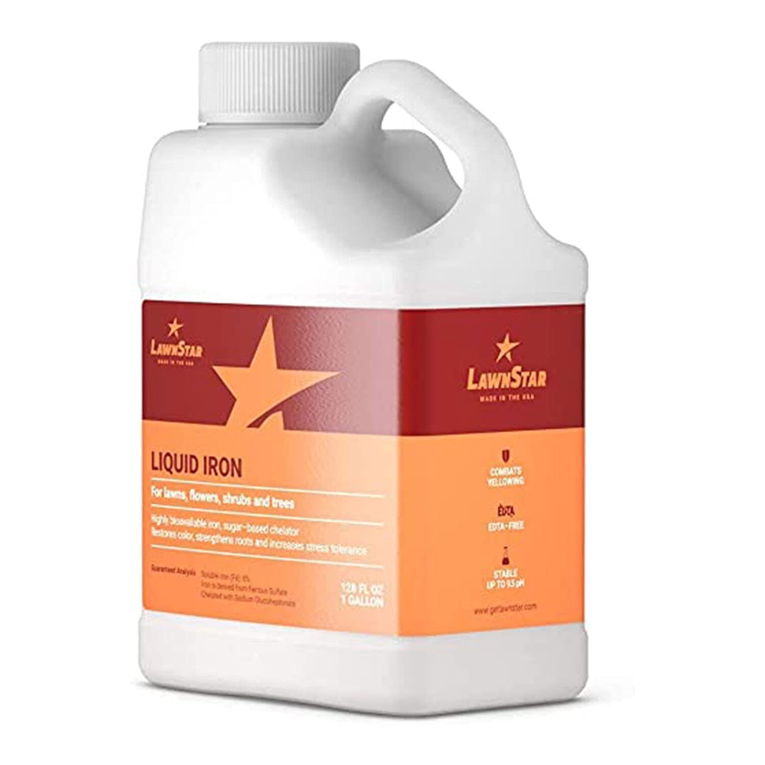 American-Made Liquid Iron 1 Gallon - Treat Yellowing Leaves & Promote Growth