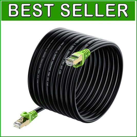 Heavy-Duty 300ft Cat 7 Outdoor Ethernet Cable - 10Gbps Waterproof Guarantee