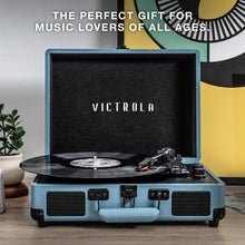 Load image into Gallery viewer, Upgraded Sound 3-Speed Suitcase Record Player with Bluetooth Speakers - Mint