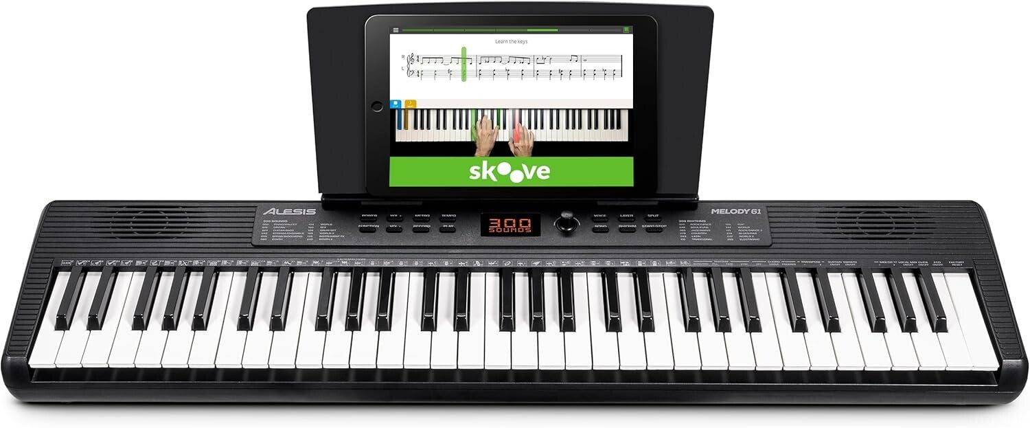 Portable 61-Key Melody MK4 Digital Piano with Built-in Speakers & Music Stand
