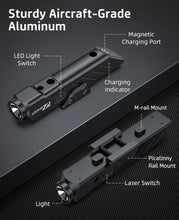 Load image into Gallery viewer, Lightweight 1700 Lumens Tactical Laser &amp; Flashlight Combo with Strobe Effect