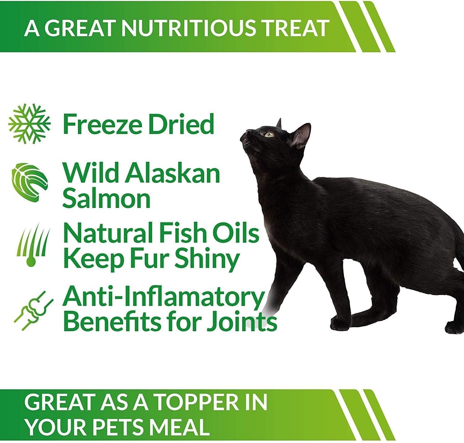 Grain-Free Freeze-Dried Salmon Treats - 5 Ounces (3-Pack) for Cats & Dogs