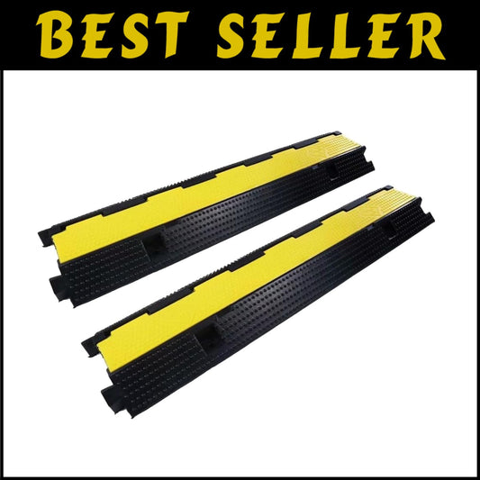 Modular Interlocking Cable Ramps - 22000Lbs Load Heavy-Duty Rubber System